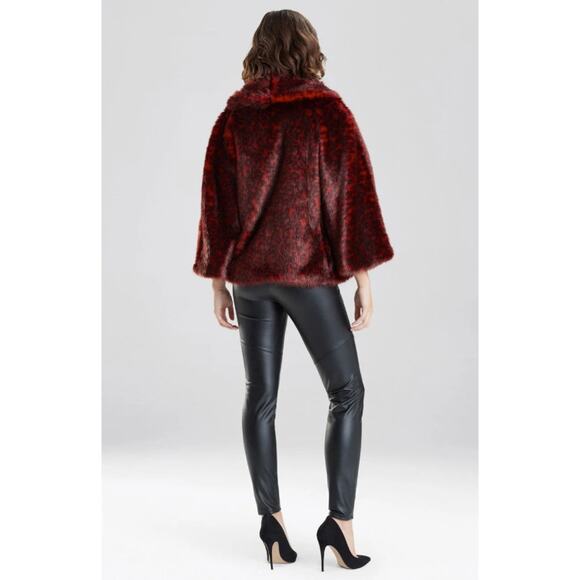 NATORI Red Leopard Faux Fur Jacket - Picture 4 of 10